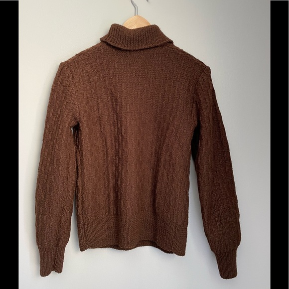 Hand Crafted Wool High Neck Fitted Sweater - M - Picture 4 of 15